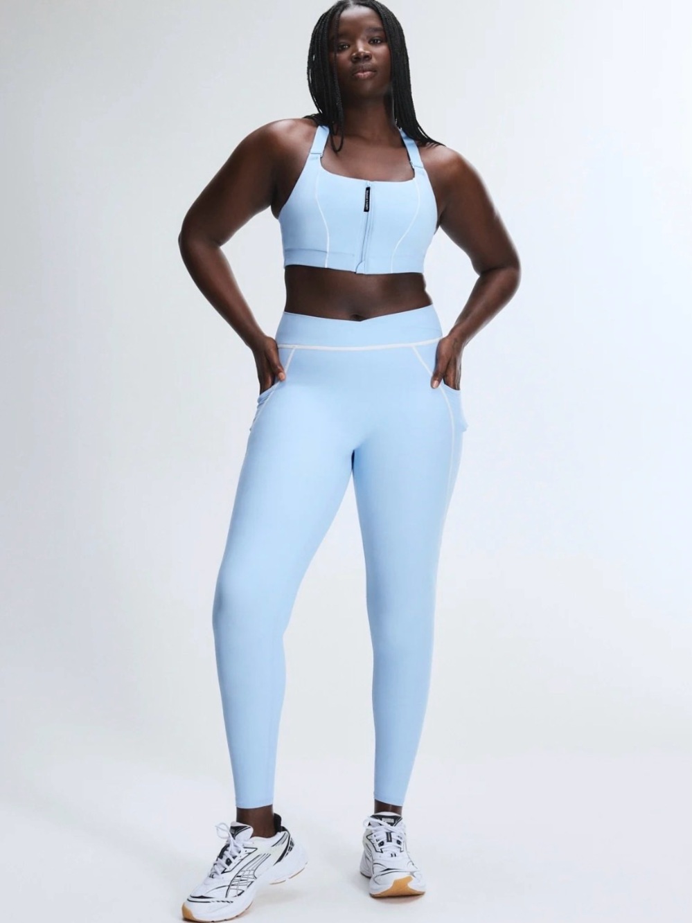 Savage X Fenty Light Blue Sports Bra and Leggings Set